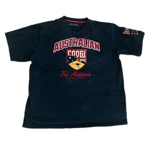 COOGI Tri Nations Rugby Tournament Embroidered Patches Shirt Mens 2XL Football